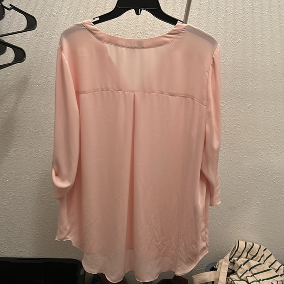 Long-sleeve sheet pink top by Chaus New York, women’s size 1X - Picture 5 of 5